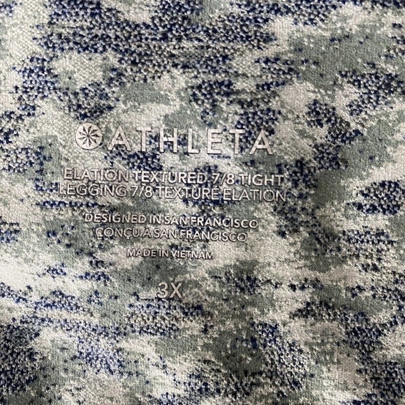 ATHLETA Elation Textured 7/8 Tight Legging Women’s Blue Size 3X. - Picture 6 of 13